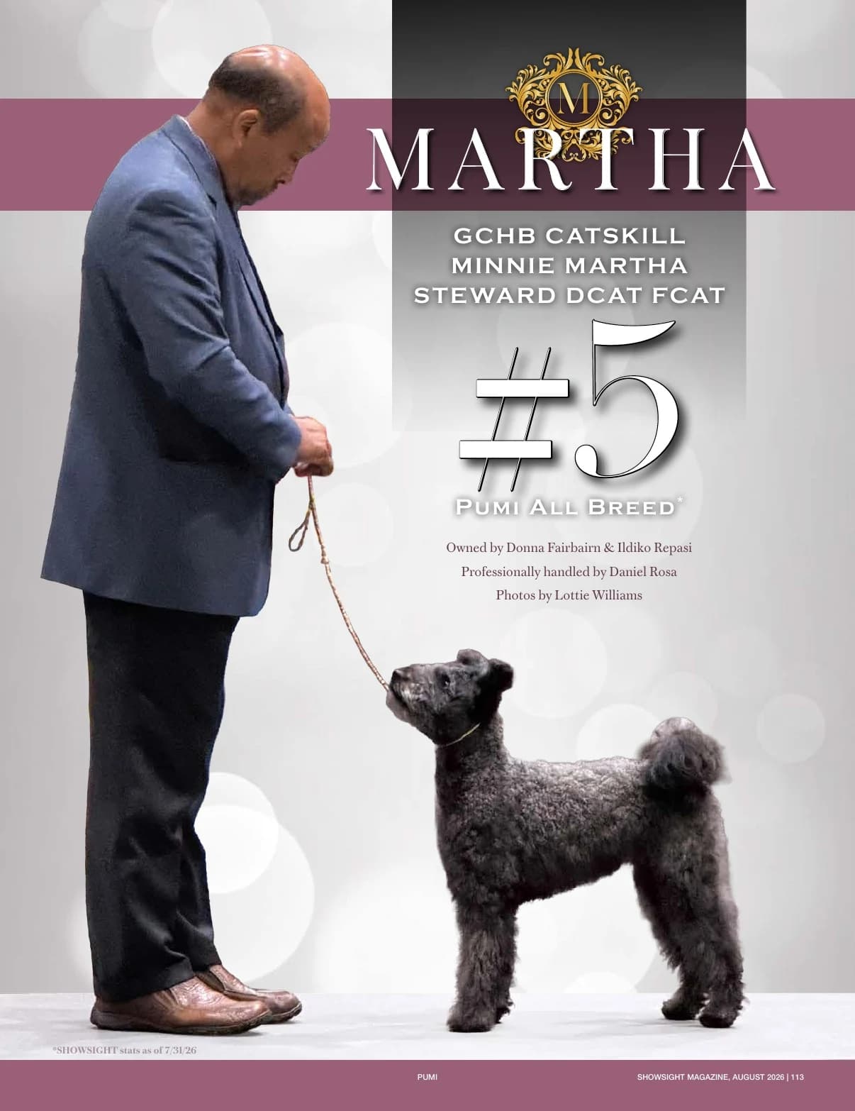 GCHB CH CATSKILL MINNIE MARTHA STEWARD DCAT FCAT in Showsight Magazine | August 2026, page 117