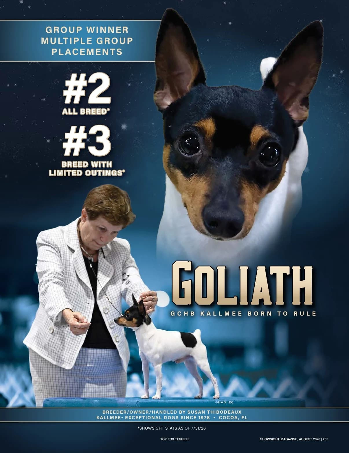 GCHB CH KALLMEE BORN TO RULE in Showsight Magazine | August 2026, page 211