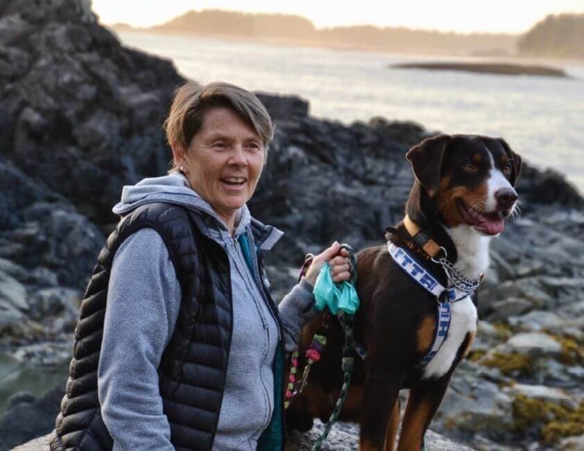Paula Webber with her Appenzeller dog