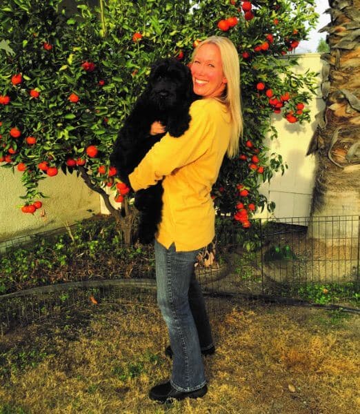 Christine Robinson with her dog