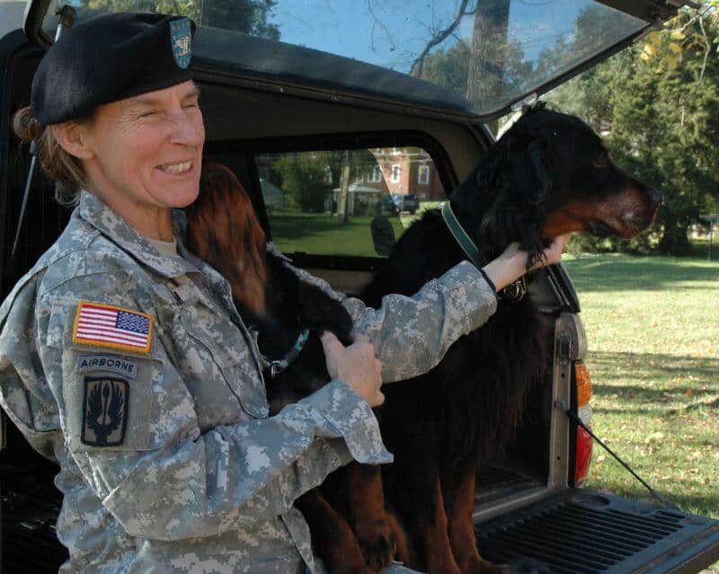 Rhonda Cornum - Munroc Farm Gordon Setters - ‘Grey’ and ‘Mikele’
