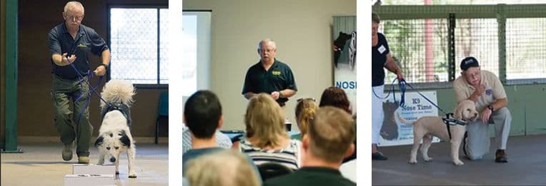 Author Fred Helfers performing demonstrations during his seminars. 