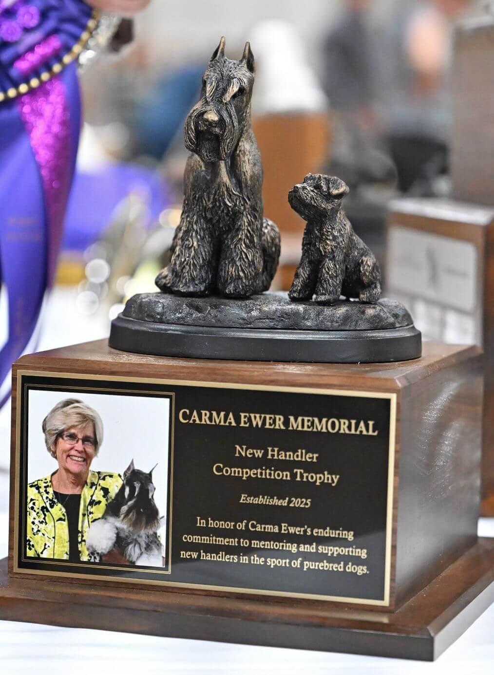 1 New Carma Ewer Memorial Trophy for New Handlers.