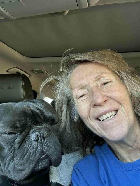 Pride Riccardi is an Uber driver inColorado Springs who shares the road with her French Bulldog, Dude, an AKC Champion and her beloved co-pilot. Together, they brighten passengers’ days, turning ordinary rides into moments of joy and connection