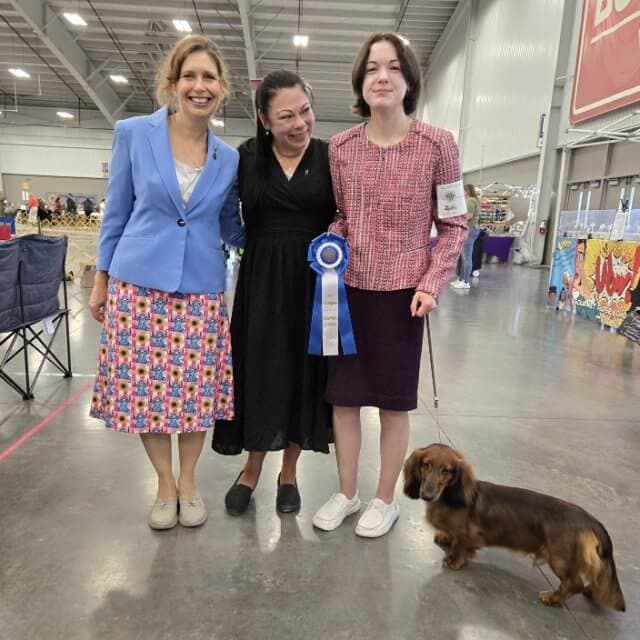 Junior Handler Kyleigh Mingee at a dog show