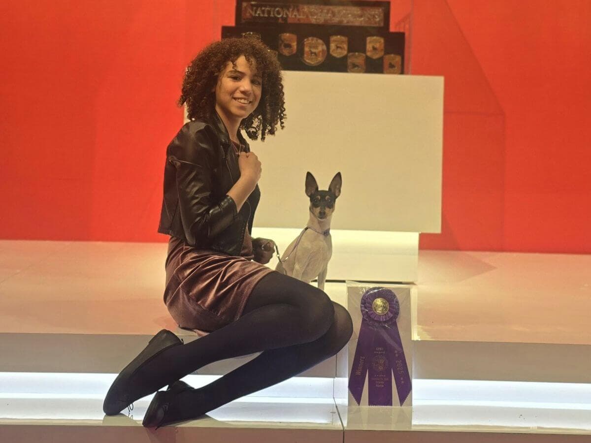 Ava Silva at a dog show.