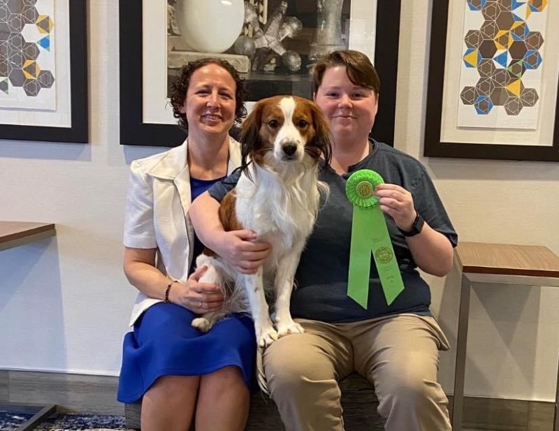 Owner Handler Hailey Perkins and Amber Corduan