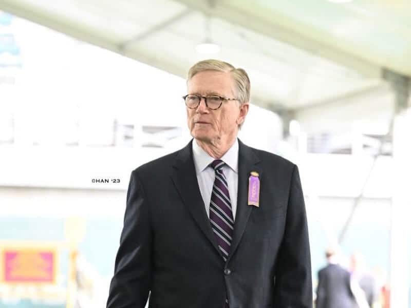 Wayne Cavanaugh - 2023 WKC Dog Show Breed Judge, pictured at the show