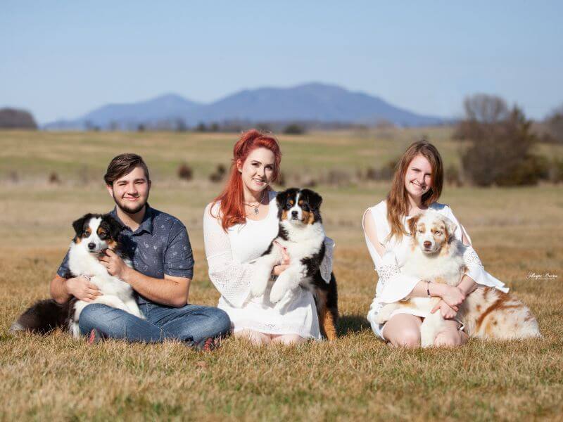 Valerie & Klayton Yarber, Makya Blake, breeders of Paramount Australian Shepherds