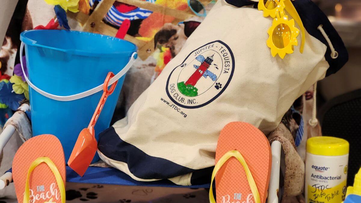 Props from the Paw Prints In The Sand 2024 dog show