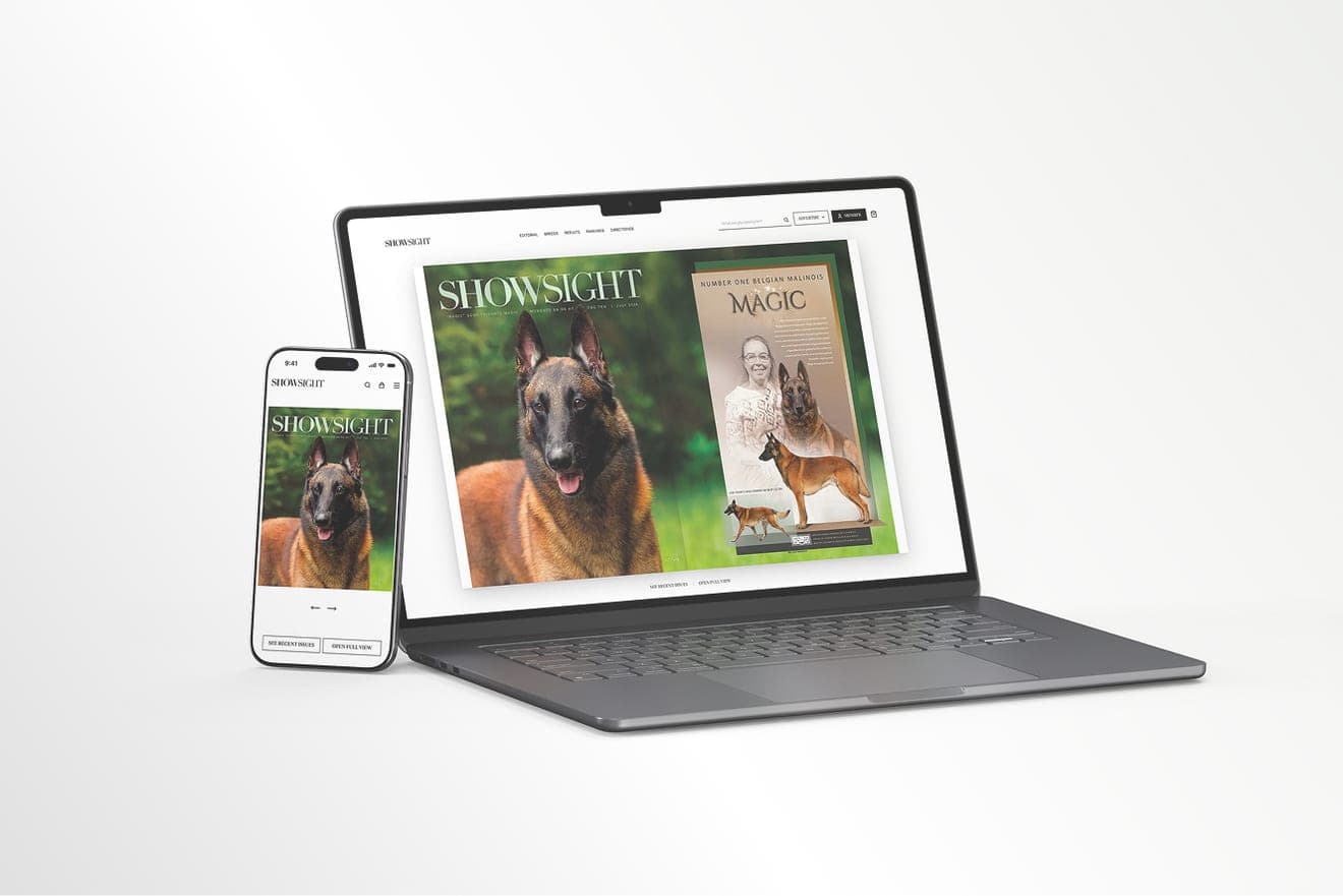 The Showsight digital edition on a laptop and phone