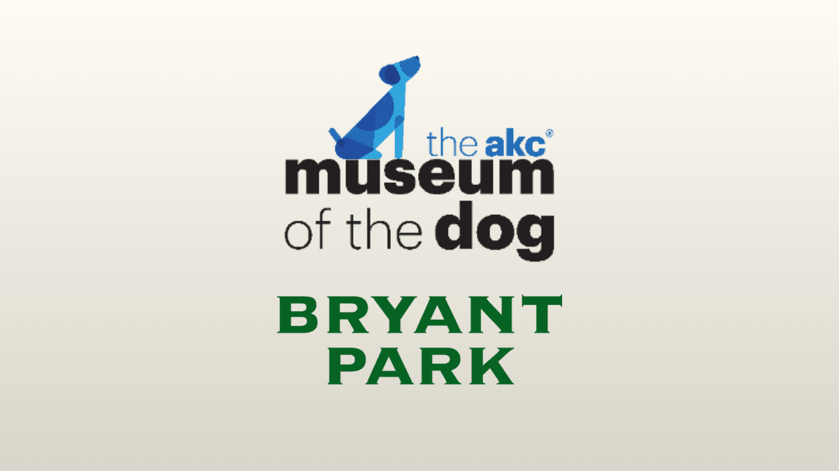 AKC Museum of the Dog and Bryant Park logos