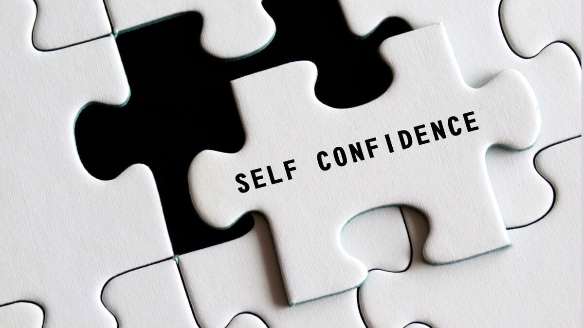 Self - Confidence text on missing puzzle.