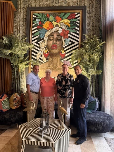 Tito Alonzo, Cindy Stansell, Robin Stansell, Dr. Cesar Liriano, President of the Federation