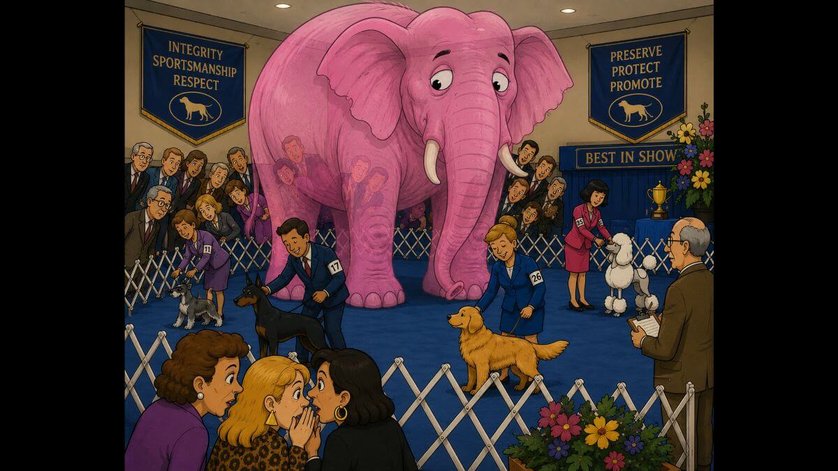 Elephant dog shows pic