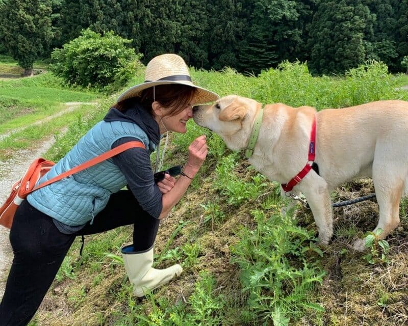 Maria Goodavage, author of “Doctor Dogs”, with her labrador retriever