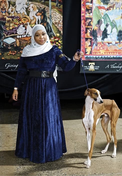 Aliya Taylor with Azawakh Dog Aliya Taylor with Azawakh Dog