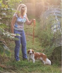 Ann Knoop-Siderius with IRon at an actual Eendenkooi in the Netherlands.