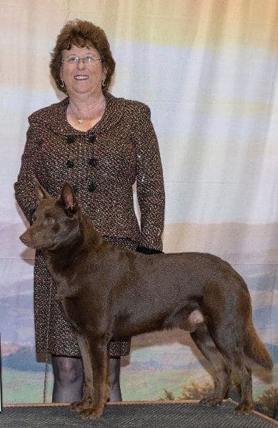 Kim Frazier with her Walkabout Australian Kelpie