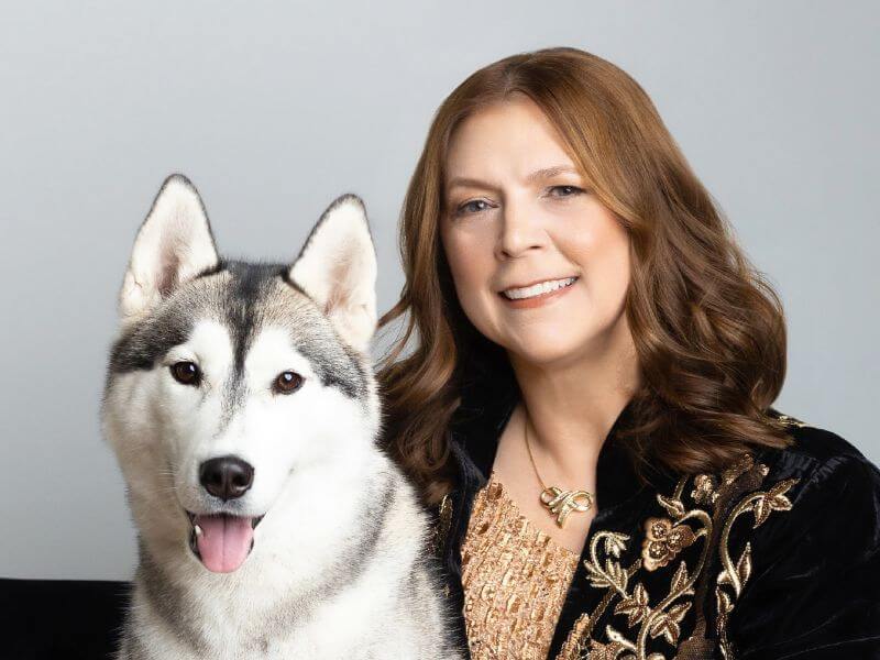 Melissa Arab with her Siberian Husky