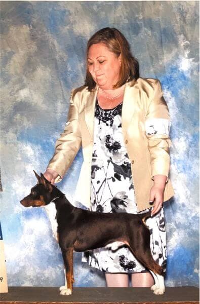 Tracey Kallas with her dog.