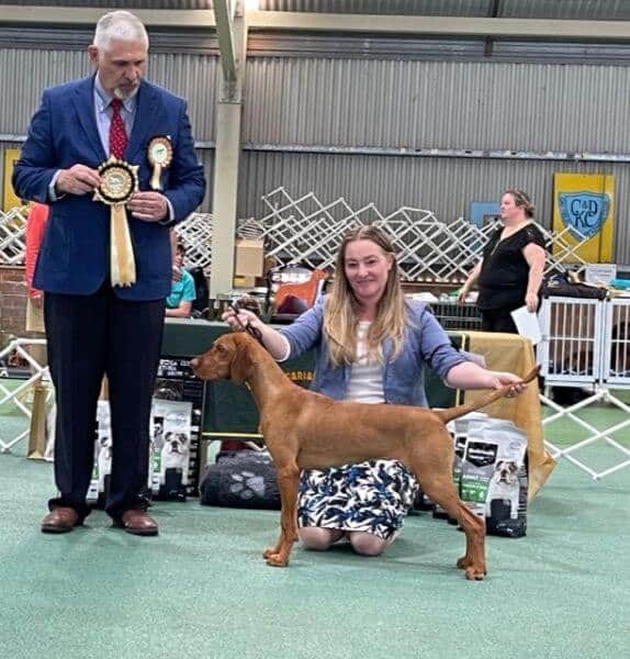 Challenge Bitch came from the Puppy Class, Goldchief Nymeria.