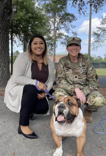 Jessica Rodriguez, 3rd Infantry Division Chief ofProtocol, and Lt. Col. Angel Tomko, 3rd Infantry Division Public Affairs Team, advising their new recruit