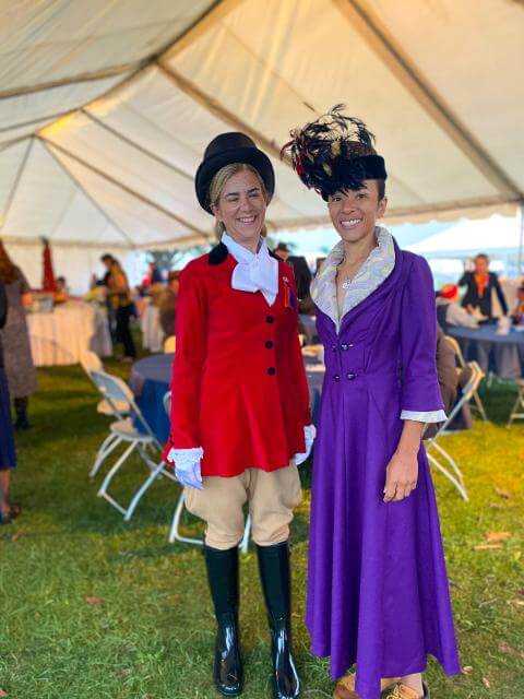 Women dressed for the occasion, Morris & Essex 2021.