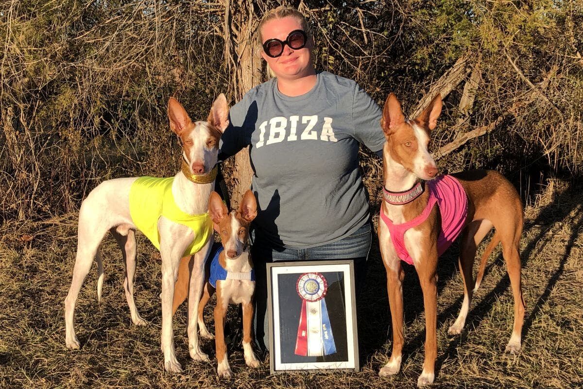 Sarah Murphy with her Abbaio Ibizan Hound