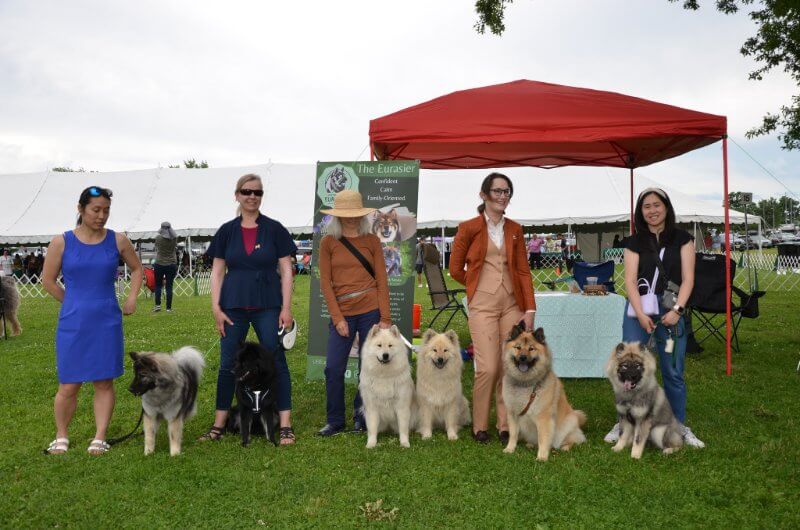 USEC members shown with their dogs