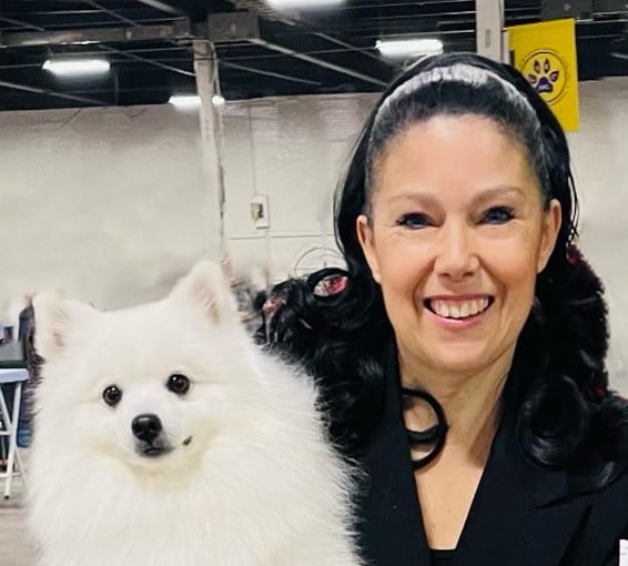 Owner Handler Keira Nguyen with her American Eskimo Dog
