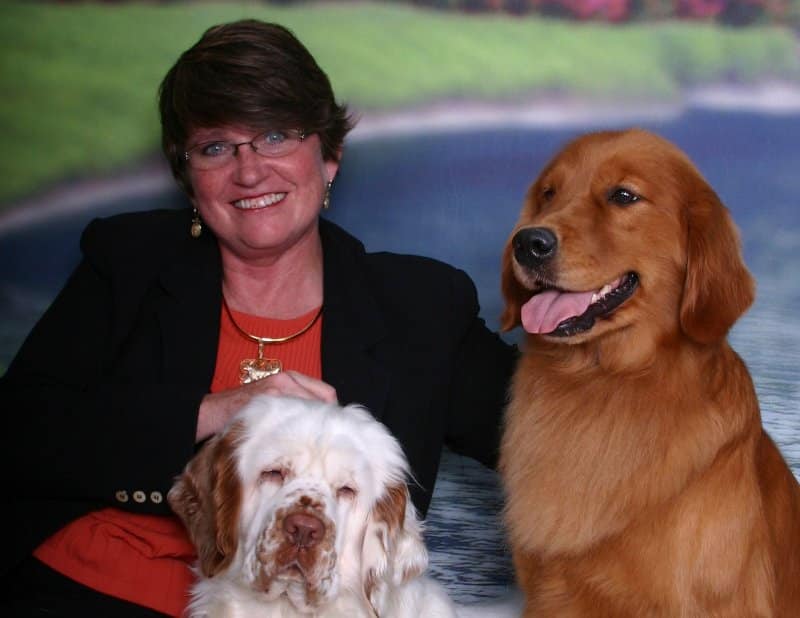 Collette Jaynes with dogs of the Jazzin Kennels