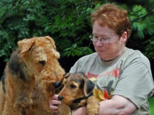 Susan Rodgers with her dogs.