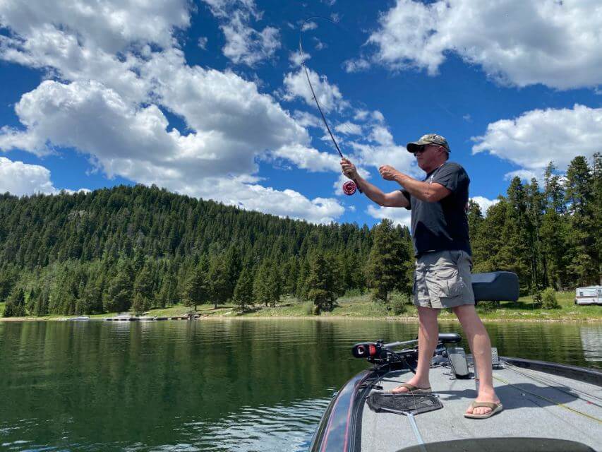 Shane Hooper fly fishing in Montana near Yellowstone.