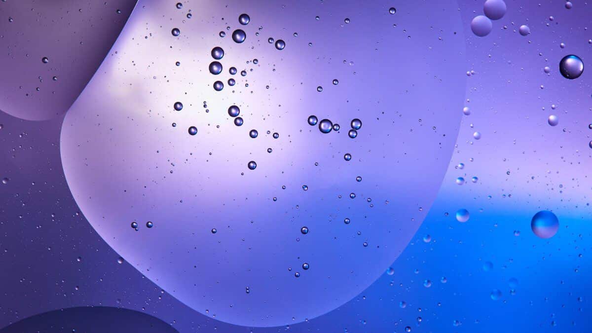 Beautiful abstract blue and purple color background from mixed water and oil