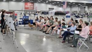 Junior Handlers and their parents/guardians attend the inaugural RHP Clinic at the First Colony Cluster in Doswell, Virginia.