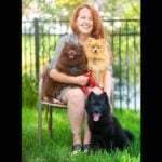 Kristina Chaput with 2 German Spitz dogs