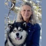 Robin Hug with a Siberian Husky