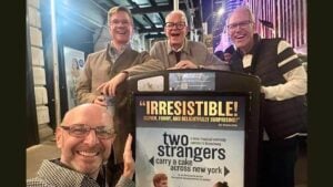 Doug Johnson and his friends in New York