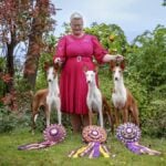 Sarah Murphy with her Abbaio Ibizan Hounds
