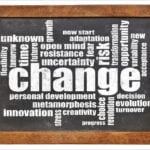 Change word cloud on a vintage slate blackboard