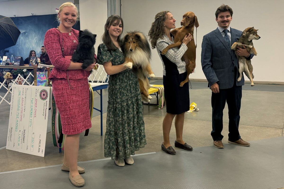 The Finalists: Kaylee Wagoner (Best Junior), Demery Livingston (Reserve Best Junior), Tatum Duvall (Junior Achievement Award winner), and Casey Walker