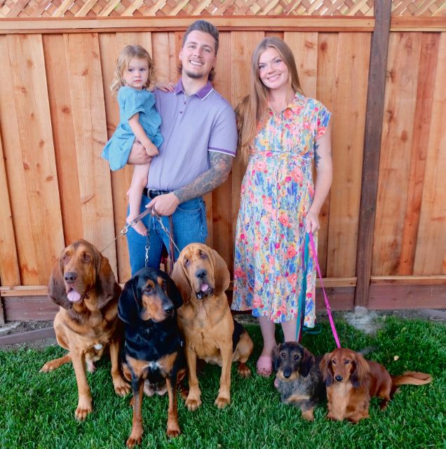 Wameling family with their dogs