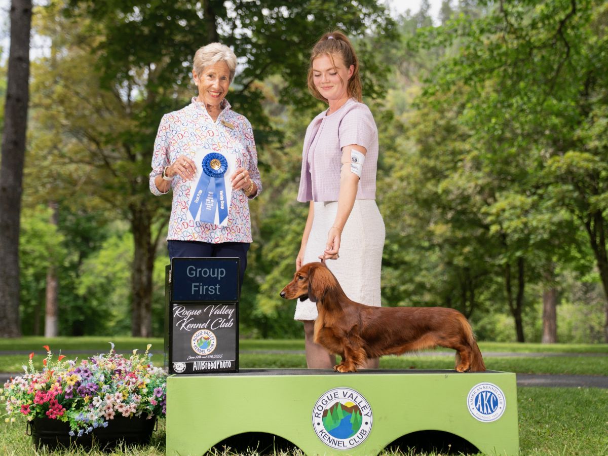 Marina Wameling at a dog show