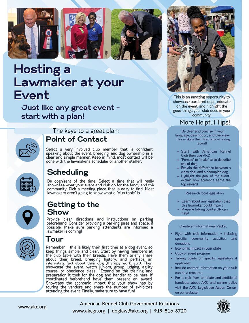 Hosting a Lawmaker at your Event flyer