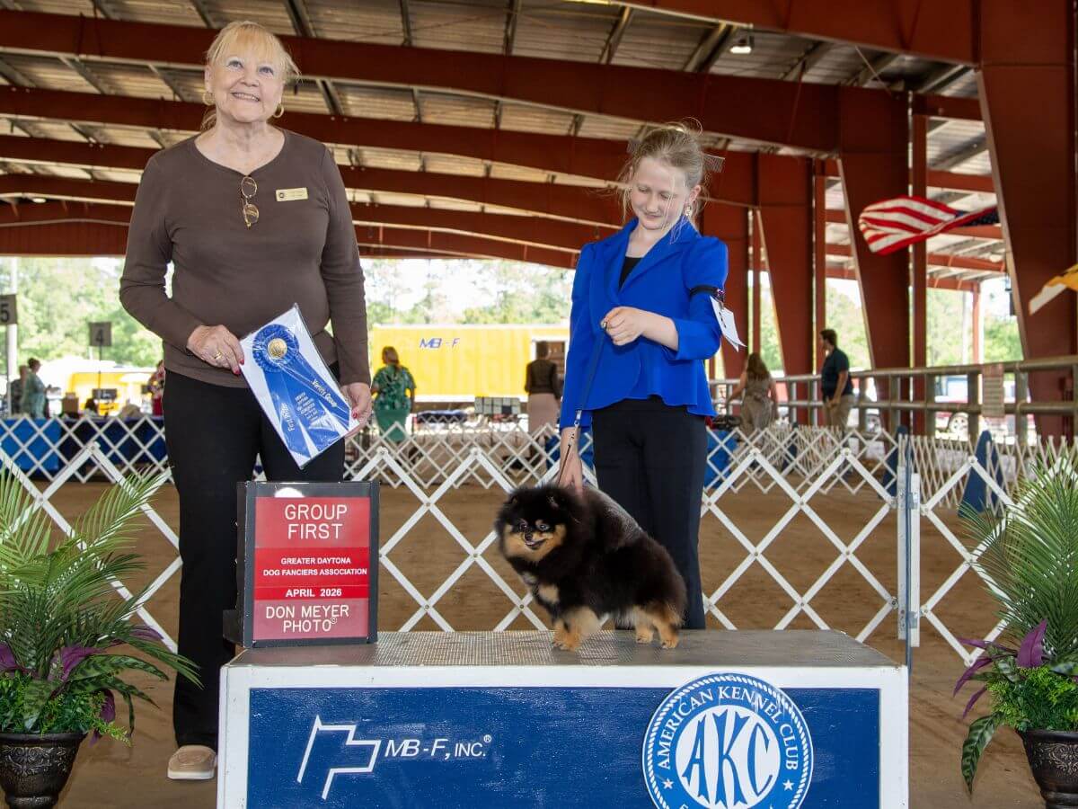 Junior Handler Zayla Zaner at a dog show