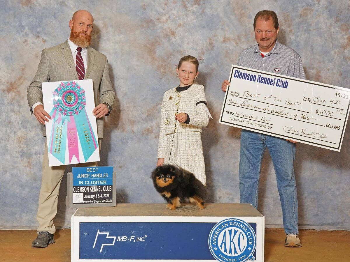 Junior Handler Zayla Zaner at a dog show
