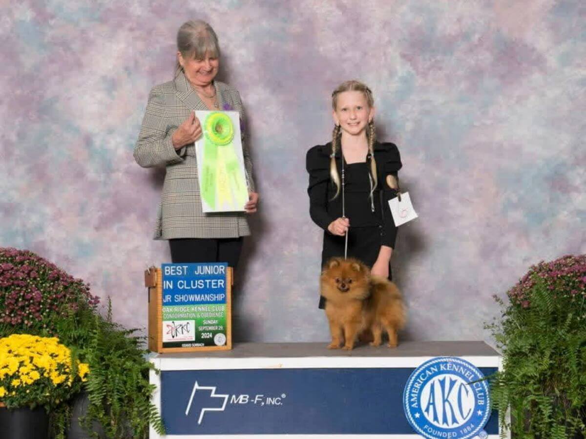 Junior Handler Zayla Zaner at a dog show